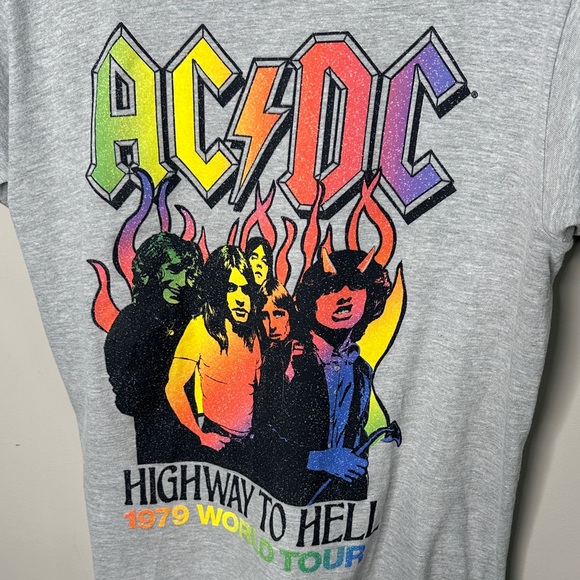 AC/DC Gray Graphic T-Shirt - Picture 5 of 7